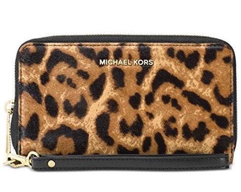 michael kors electronics phone iphone case & wristlet leopard haircalf|Michael Kors phone case crossbody.